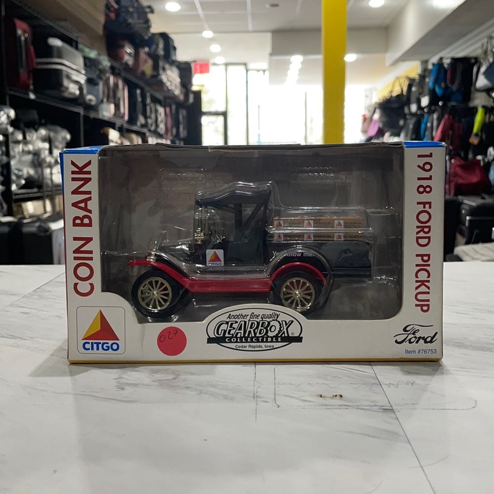 Gearbox Citgo 1918 Ford Pickup Metal Coin Bank